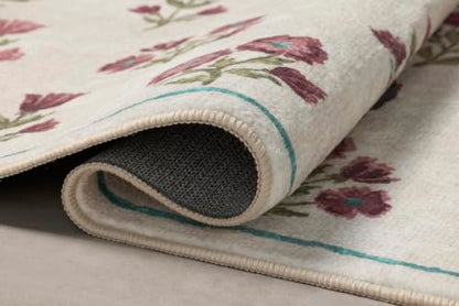 Loloi Chris Loves Julia Clove Ivory Plum Bath Mat 1'9" x 2'10" Rectangular