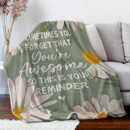 Green You Are Awesome Blanket for Women - Inspirational Gift