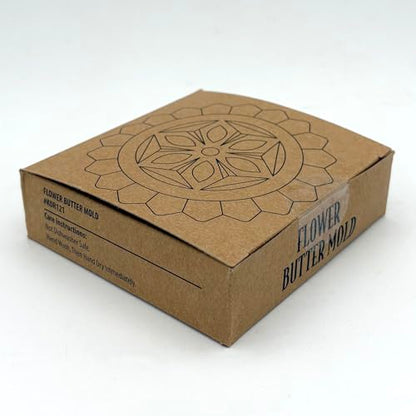 Polart Flower Butter Mold - Wooden Floral Butter Shaper for Dairy & Kitchen