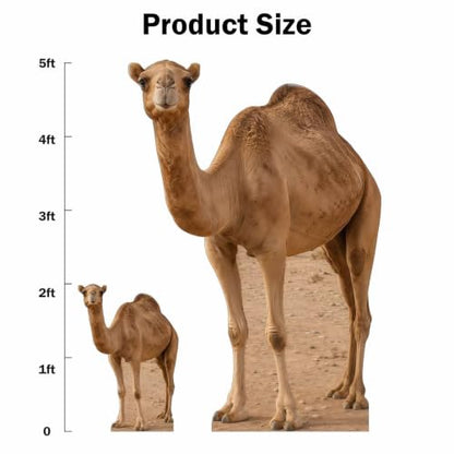 Desert Camel Cardboard Cutout Standee - 2ft Wildlife Party Decor