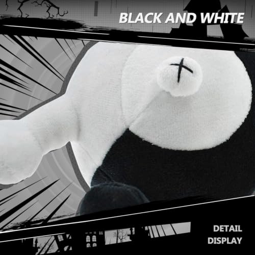Monokuma Plush Pillow - Black and White Anime Stuffed Toy for Cosplay & Home Decor 9.84 Inch