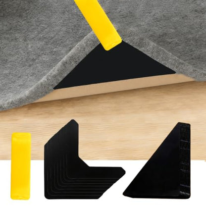 16PCS Rug Carpet Tape for Hardwood Tile Floors No Damage Grip Stickers