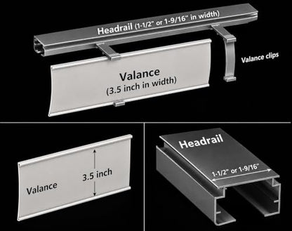 Vertical Blind Valance Clips - Clear Plastic Replacement Brackets for 3.5-Inch Slats