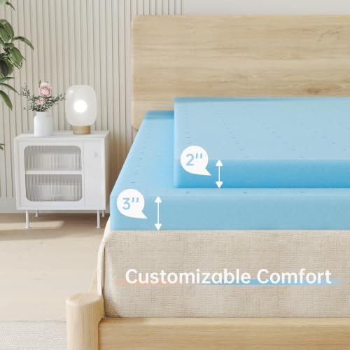 Memory Foam Mattress Topper Twin - 3 Inch Support & Comfort