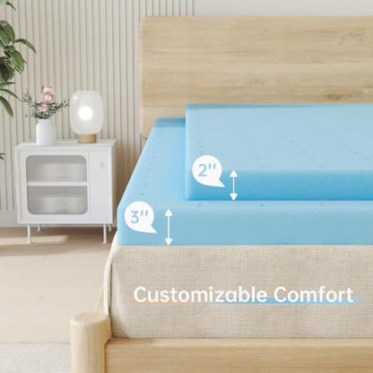 Memory Foam Mattress Topper Twin - 3 Inch Support & Comfort