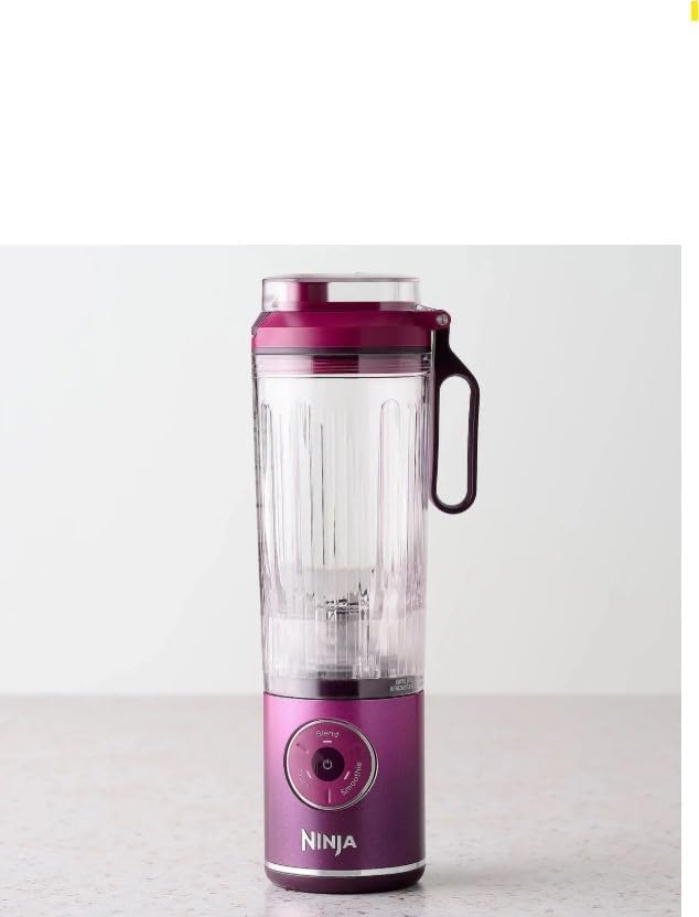 Ninja BC251QRD Blast Max Cordless Blender - Smoothies & Ice Crushing, 22 oz Cherry Vessel | Certified Refurbished