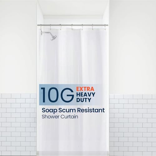 LiBa Bathroom Shower Curtain - Waterproof Plastic Shower Curtain Premium PEVA Non-Toxic with Rust Proof Grommets Frosted 10G Heavy Duty Bathroom Accessories 36x72