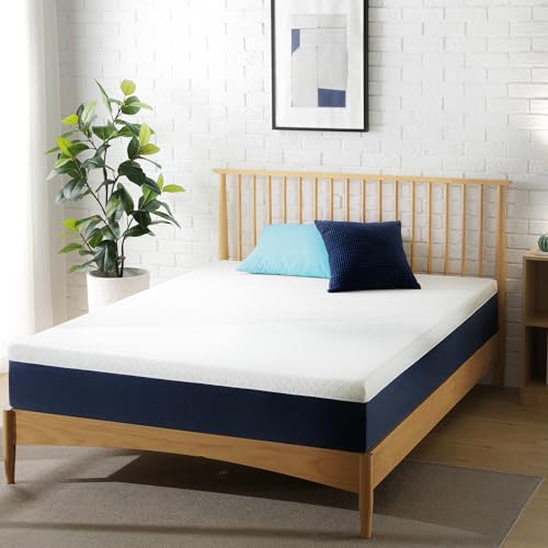 ZINUS 10 Inch Queen Cooling Comfort Hybrid Mattress [New Version], Fiberglass Free, Medium Firm Feel, Motion Isolation, Certified Safe Foams & Fabric
