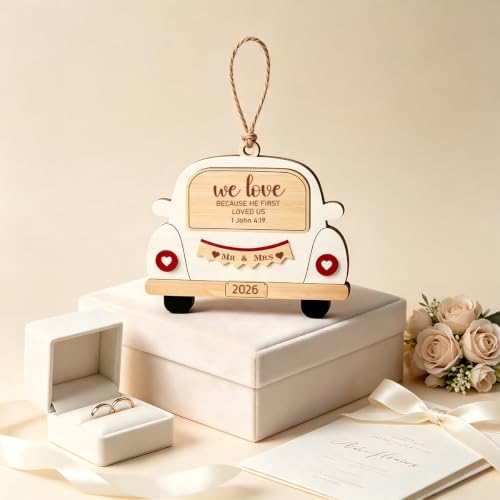 Love Christian Wedding Gift Ornament for Couples - Christmas Home Decor