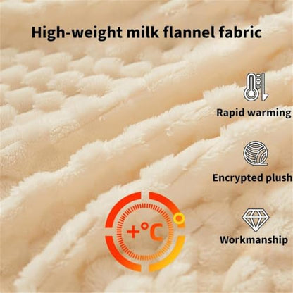 Twin Fleece Fitted Sheet - Ultra Soft Velvet Plush Winter Bedding, 39x75in - E / Twin