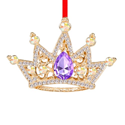 Crown Christmas Ornament Purple and Gold Princess Keepsake Decoration - Variation of THIS listing