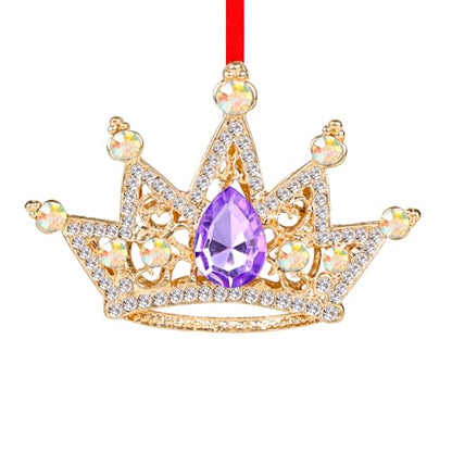 Crown Christmas Ornament Purple and Gold Princess Keepsake Decoration - Variation of THIS listing