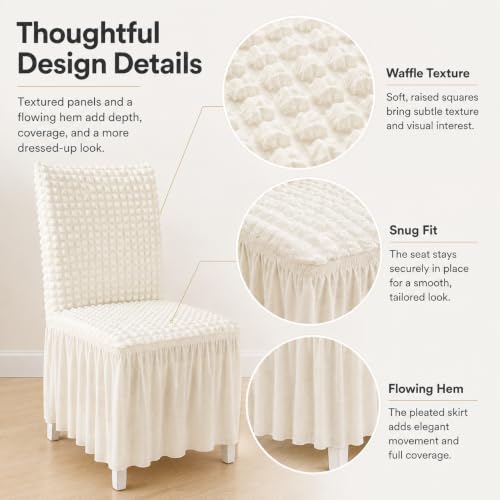 Dorm Chair Cover with Skirt - Stretch Armless Slipcover, Washable - Variation I