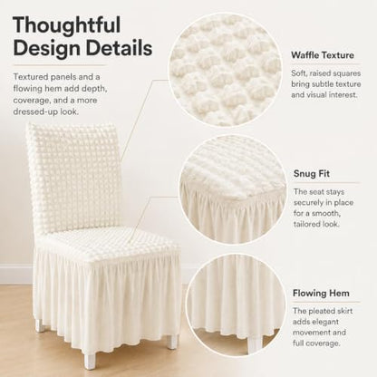 Dorm Chair Cover with Skirt - Stretch Armless Slipcover, Washable - Variation I