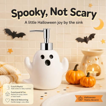 Halloween Ghost Soap Dispenser - White Ghost Bathroom Decor