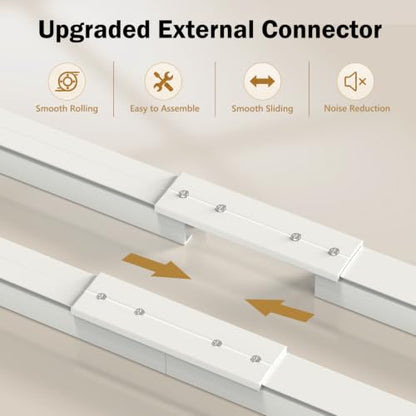 Ceiling Curtain Track 6ft-9ft Heavy Duty Room Divider Aluminum Support