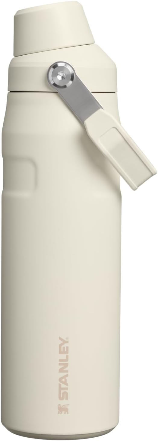 Stanley IceFlow Water Bottle 24 oz - Fast Flow Angled Spout Lid | Lightweight, Leakproof & Insulated | BPA-Free Cream
