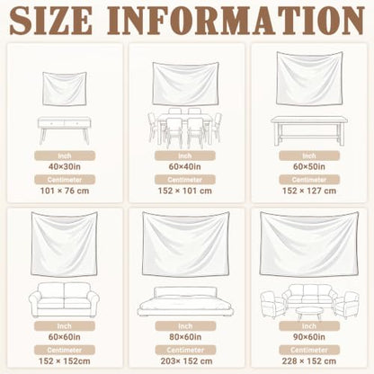 Personalized Photo & Text Wall Tapestry 60x40in Polyester Custom Room Decor Variation of Polyester / Tapestry-B / 60L x 40W