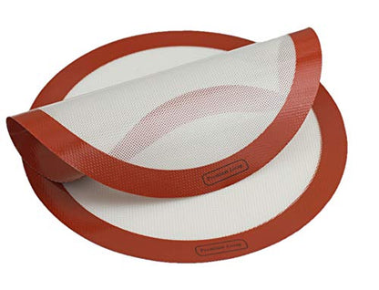 Premium Living Pizza Baking Silicone Mat 12" red (2, Red)