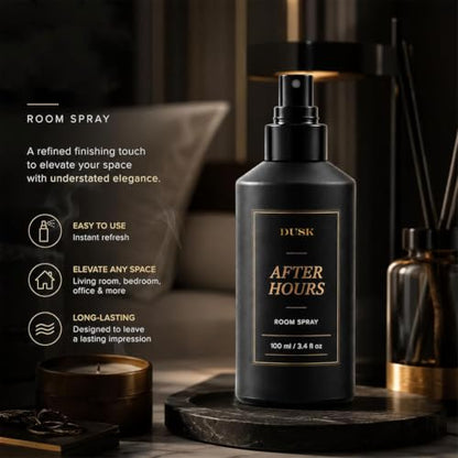 Fresh Bedroom Spray - Romantic Room Diffuser with Gentle Ingredients, Natural Formula, Travel Size - Dusk After Hours
