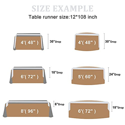 Silver Sequin Table Runner 12x108 Inch for Weddings Party & Holiday Decor - 2 Pack