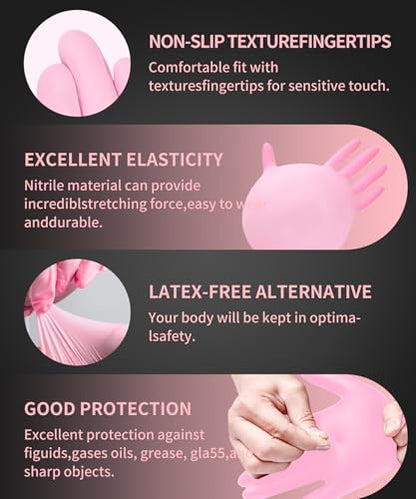 PROMEDIX P Nitrile Disposable Gloves,4mil Gloves Disposable Latex Free,Powder Free for Cooking,Household,Food safe