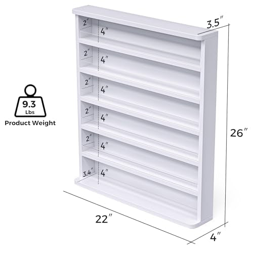 Wood Nail Polish Rack 6-Tier Wall Shelf Storage & Display Organizer