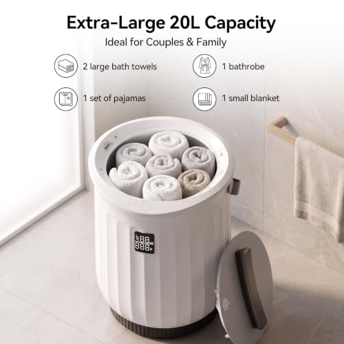 Large Bathroom Towel Warmer 20L with Auto Shut Off and Fast Heating