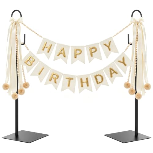 Adjustable Metal Banner Stands 2 Pack with Matching Banner for Events