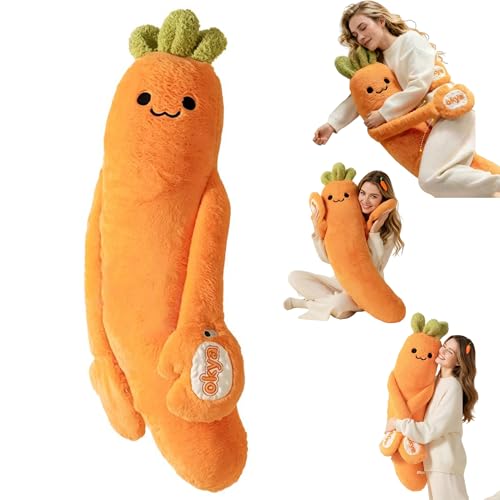 Carrot Plush Hugging Pillow for Sleep & Stress Relief - Medium