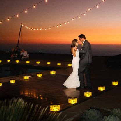 24PCS Floating LED Lantern Kit with Flickering Candles - Waterproof Outdoor Decor - Variation of THIS listing 24