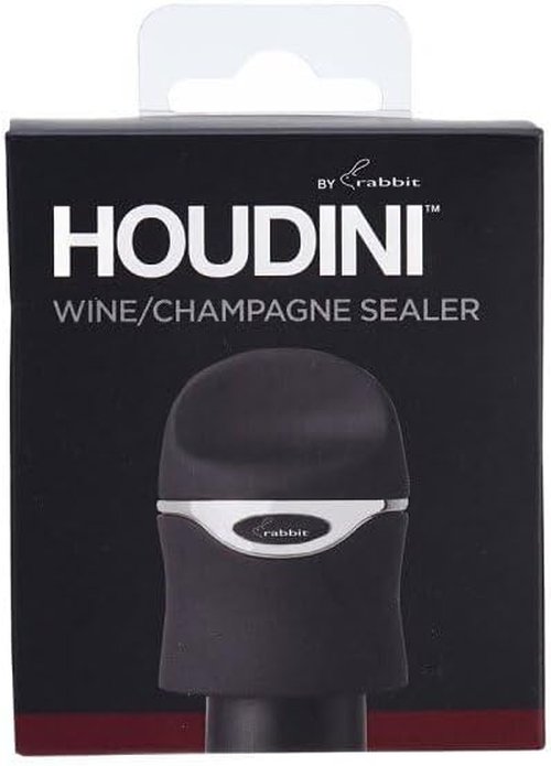 Houdini Stainless Black Champagne Wine Sealer, 1 EA
