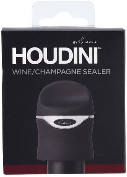 Houdini Stainless Black Champagne Wine Sealer, 1 EA