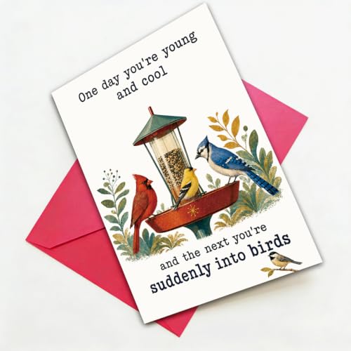 Funny Bird Watching Birthday Card for Husband - BT-496