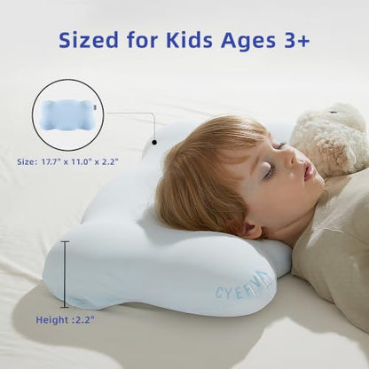 Iceland Blue Toddler Memory Foam Pillow 11x19 Inch - Cradling & Support
