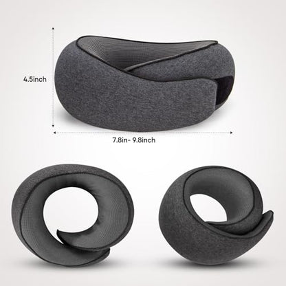 Travel Neck Pillow for Airplanes and Car - Dark Grey