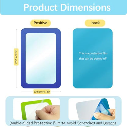 Unbreakable Kids Mirror Set - Shatterproof Acrylic, 6 Pack, 6 x 4 Inches