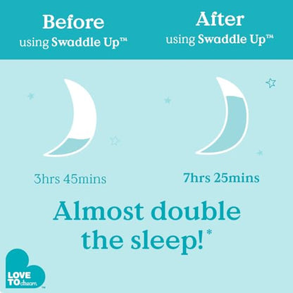 Love to Dream Swaddle UP, Baby Sleep Sack, Self-Soothing Swaddles for Newborns, Improves Sleep, Snug Fit Helps Calm Startle Reflex, New Born Essentials for Baby, 1.0 TOG, 13-19 lbs, Gray