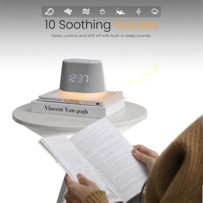 Sunrise Alarm Clock with Sound Machine and Night Light for Bedroom Dorm