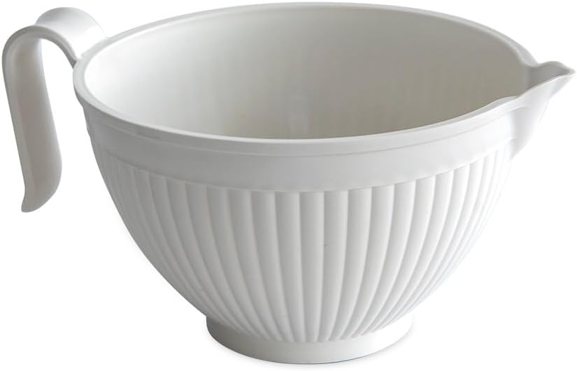 Nordic Ware Better Batter Bowl - 10 Cup Capacity | Durable White Mixing Bowl