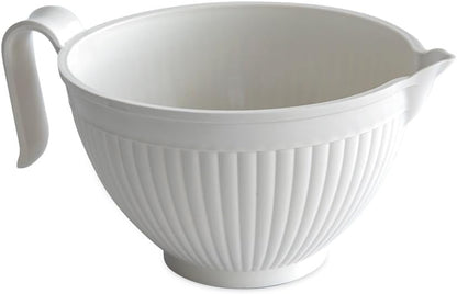 Nordic Ware Better Batter Bowl - 10 Cup Capacity | Durable White Mixing Bowl
