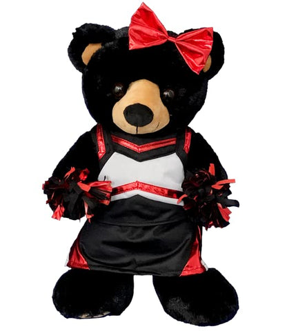Cheerleader Uniform Plush Outfit for 14-18 Inch Dolls - Red & Black