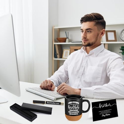 Brother Gifts Set - Coffee Mug Socks Pen Card Gift Box for Brothers