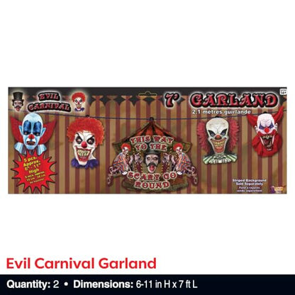 Evil Carnival Party Decorations Kit - Halloween & Themed Event Supplies