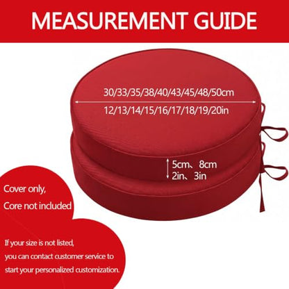 Round Waterproof Chair Cushion Cover 11/2pcs 30x5cm, 12x2in Slipcovers