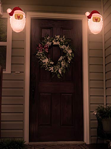 Santa Porch Light Cover Christmas Holiday Decor Weather-Resistant Acrylic