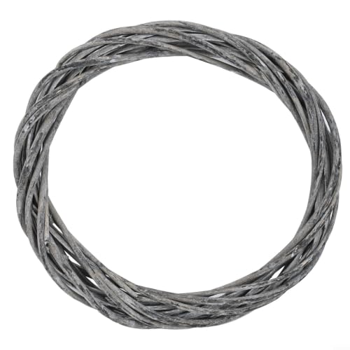 30cm Grey Rattan Wreath Base for Christmas DIY Crafts and Holiday Decor