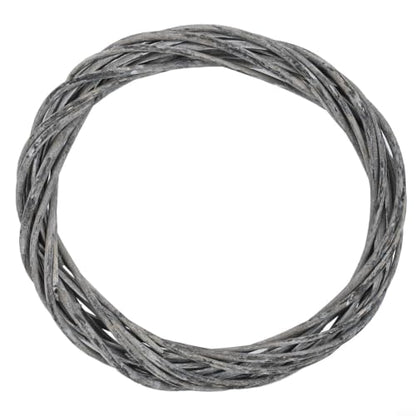 30cm Grey Rattan Wreath Base for Christmas DIY Crafts and Holiday Decor