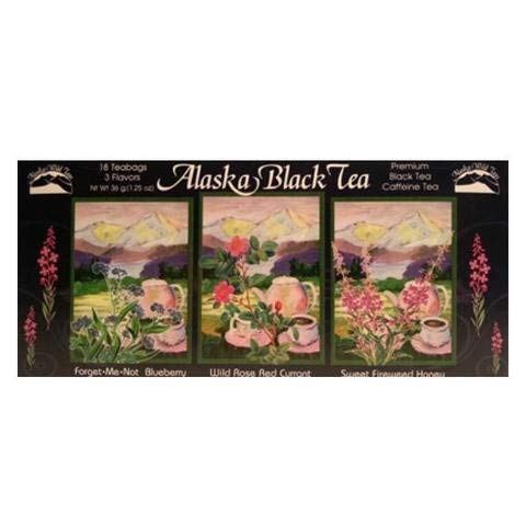 Alaska Alaskan Black Wildflower Tea Sampler 18c ct 3 Flavors