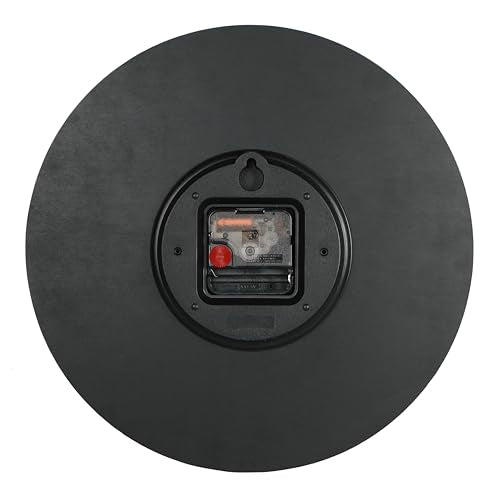 Wall Clock 12 Inch Diameter Black Wooden Dial Silent Quartz Movement - Black / 12 Inch